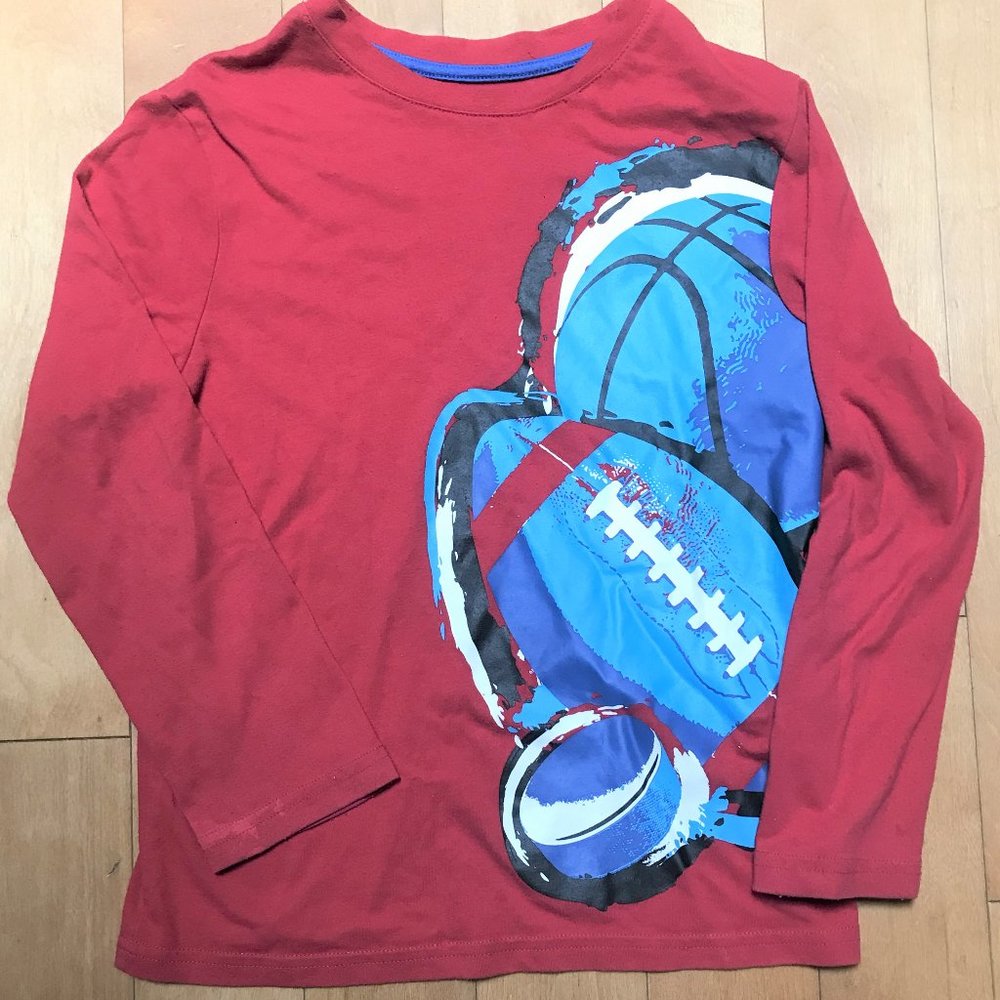 Boys long sleeve t-shirt football theme